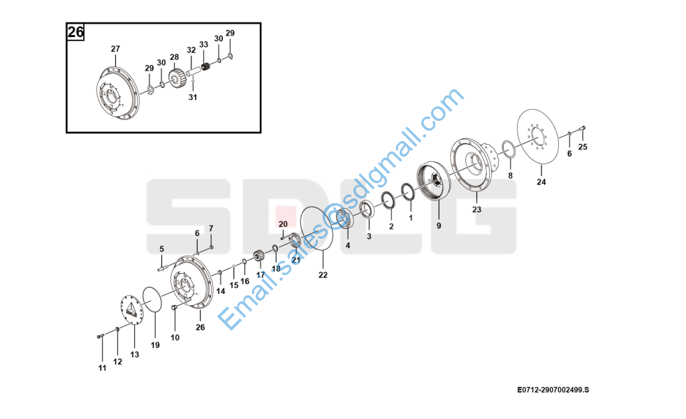 LG933L E07122907002499 Hub reduction 工程机械配件商城